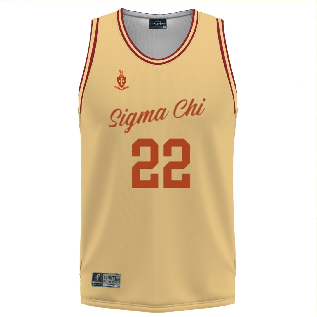 Sigma Chi Retro Block Basketball Jersey