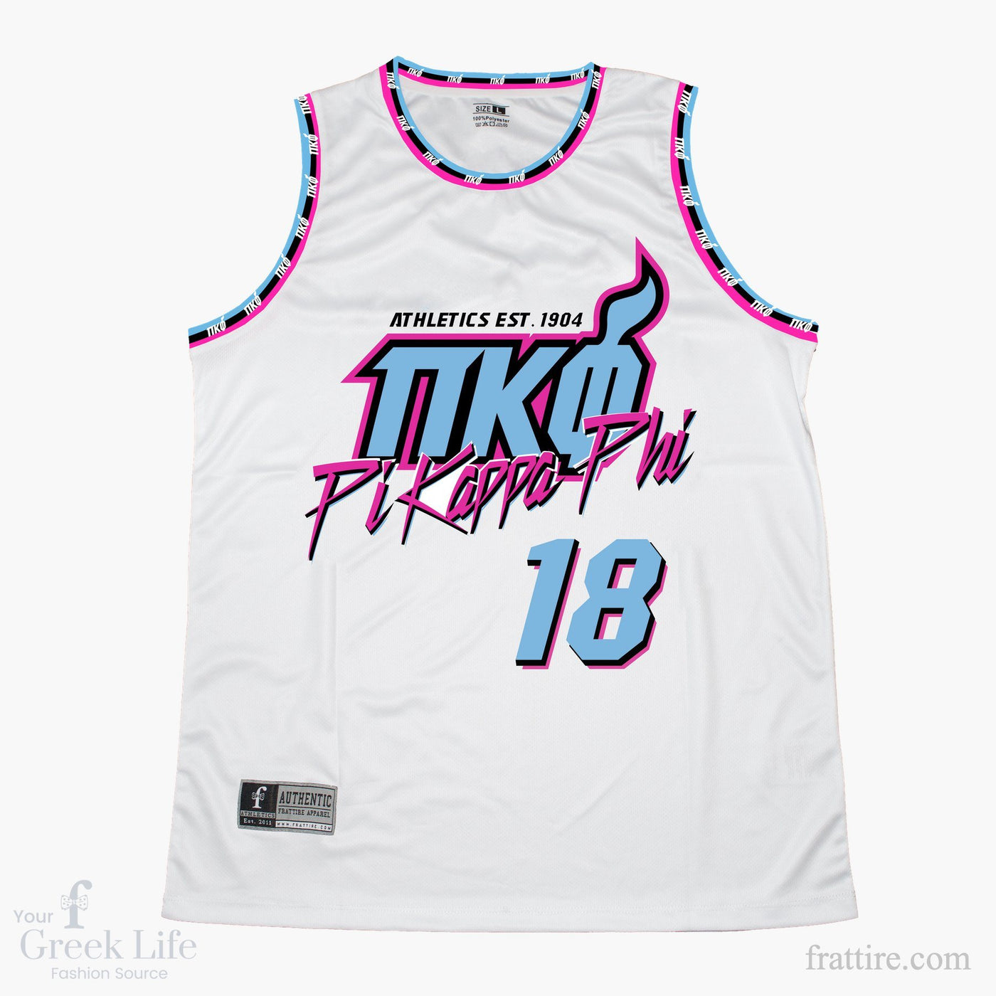 Pi Kappa Phi Custom Basketball Jersey | Style 64 2XL