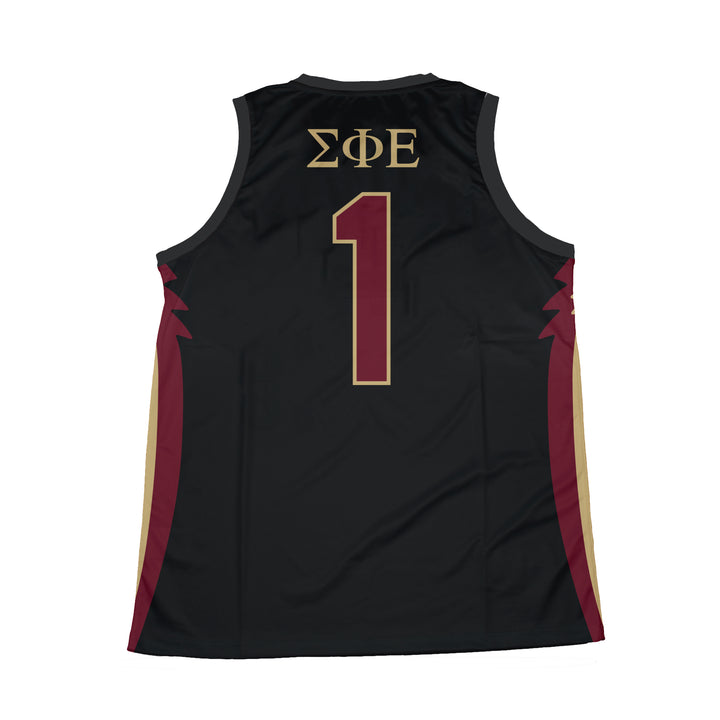 Sigma Phi Epsilon Black Basketball Jersey