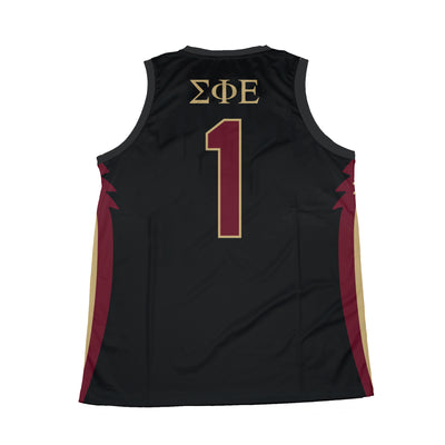 Sigma Phi Epsilon Black Basketball Jersey - Sale