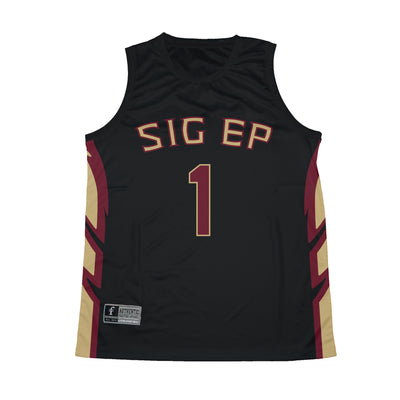 Sigma Phi Epsilon Black Basketball Jersey - Sale