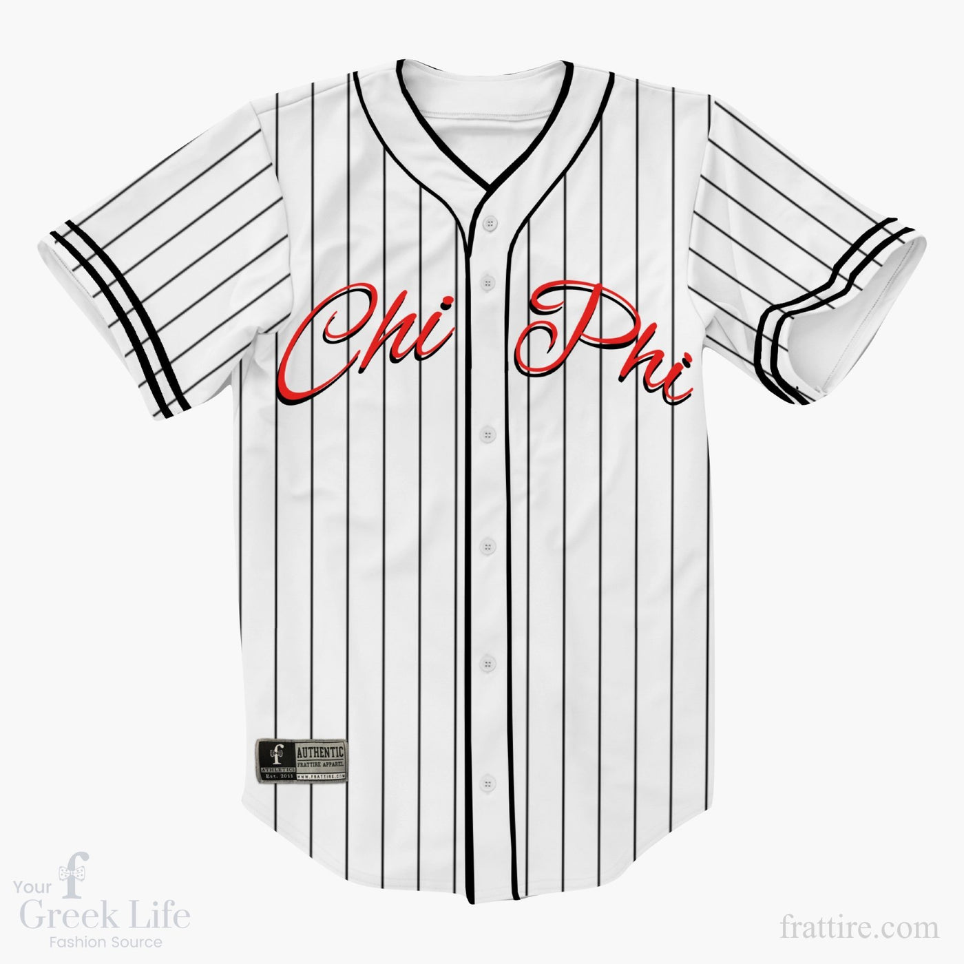 Chi Phi Pinstripe Baseball Jerseys
