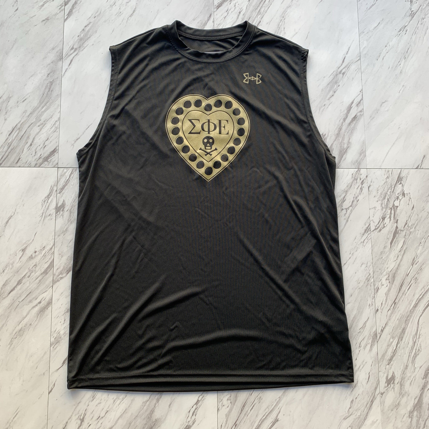 Sigma Phi Epsilon black skull athletic tank