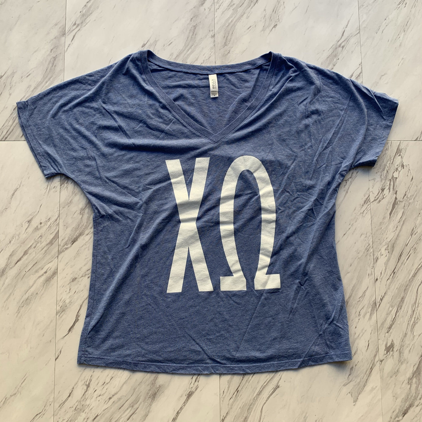Chi Omega ladies lettered tee