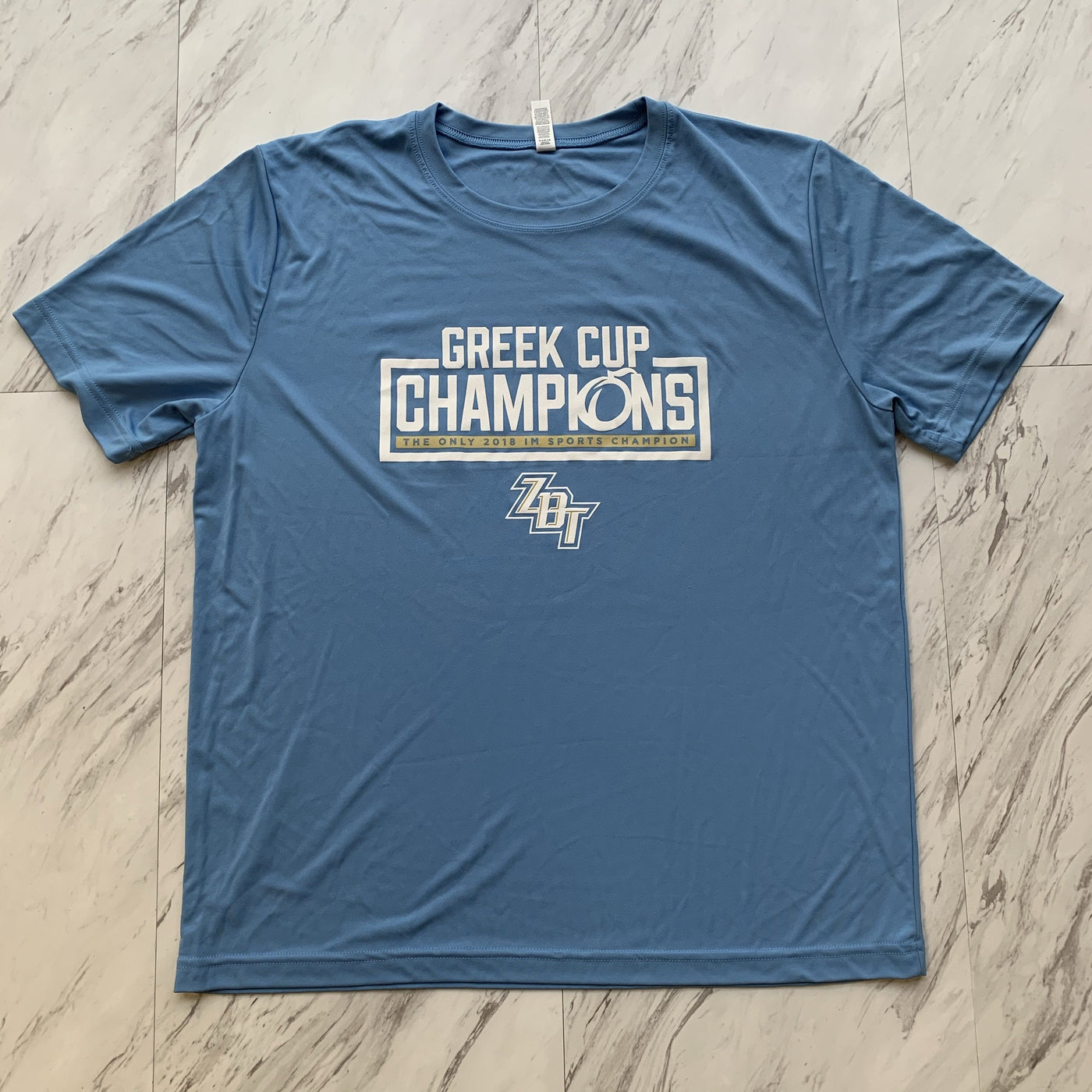Zeta Beta Tau greek cup athletic tee