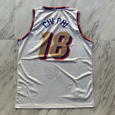 Chi Phi white basketball jersey