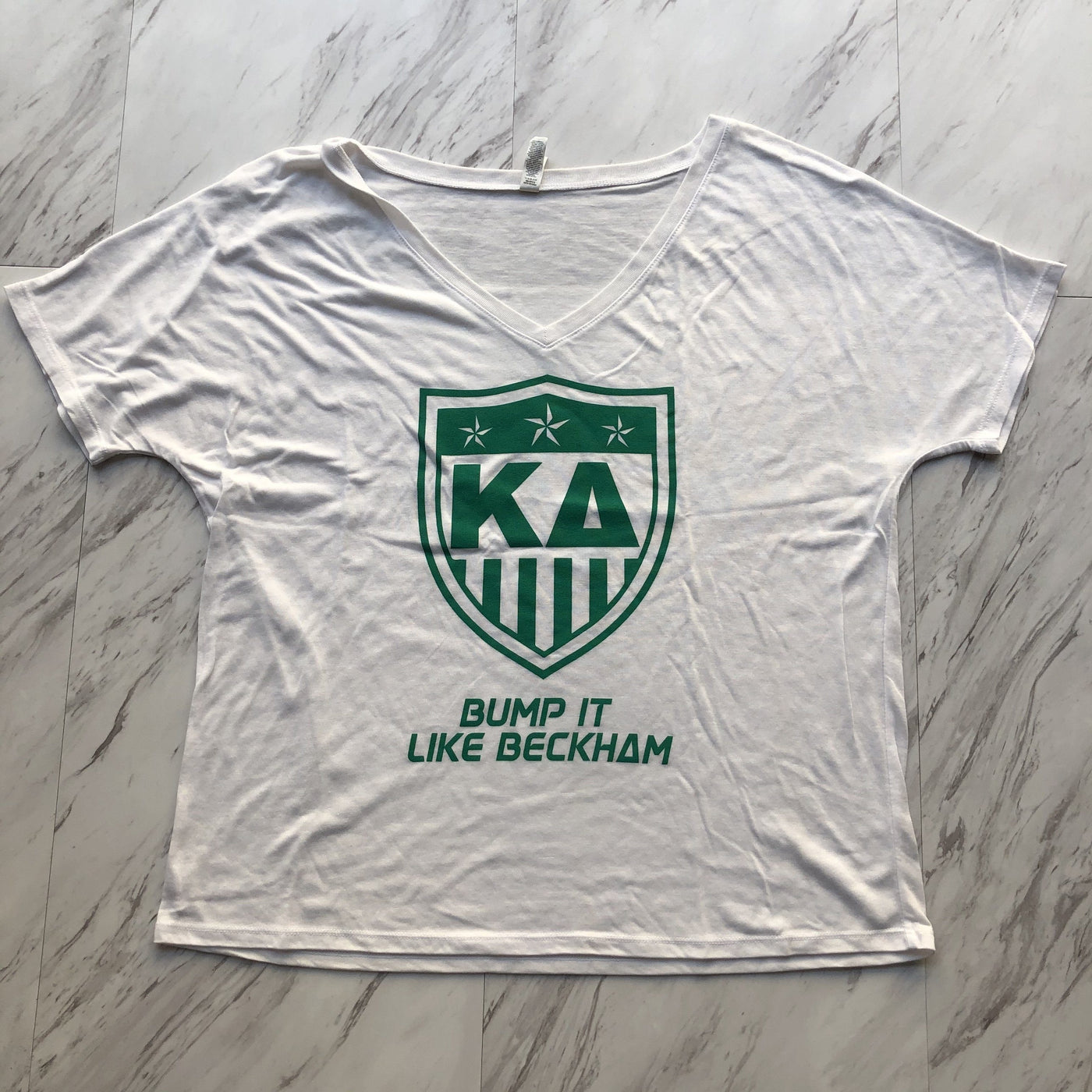 Kappa Delta Bump it like Beckham Vneck