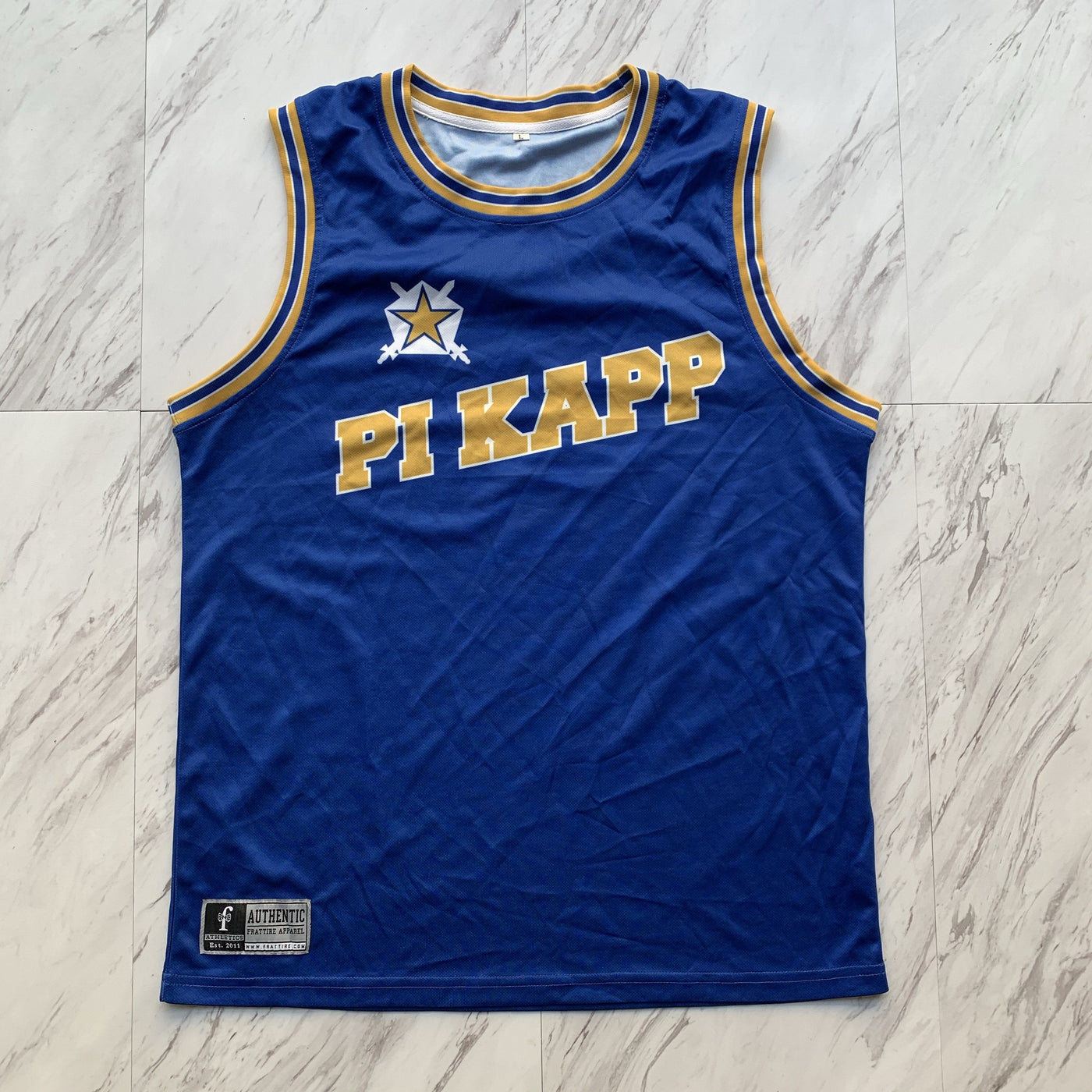 Pi Kappa Phi shield basketball jersey