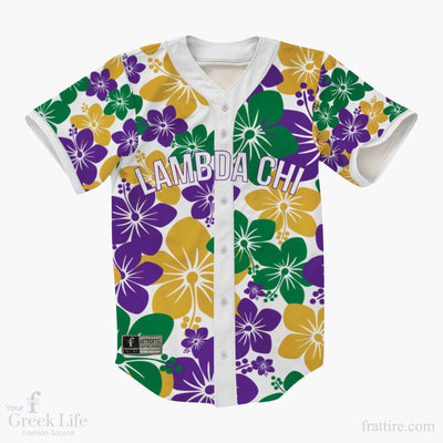 Lambda Chi Alpha Hawaiian Baseball Jerseys