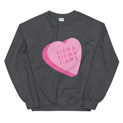 Sigma Sigma Sigma Candy Heart Unisex Sweatshirt