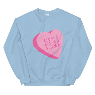 Sigma Sigma Sigma Candy Heart Unisex Sweatshirt
