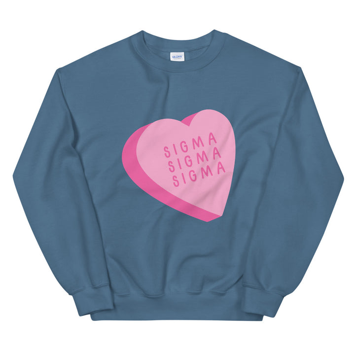 Sigma Sigma Sigma Candy Heart Unisex Sweatshirt