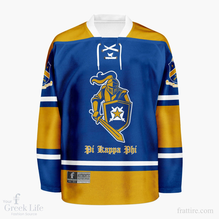 Pi Kappa Phi Blue & Gold Hockey Jerseys
