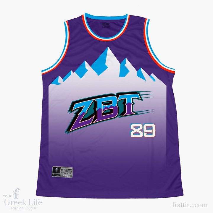 Zeta Beta Tau Mountain Basketball Jersey