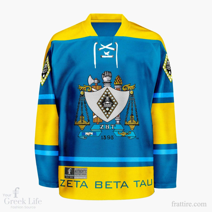 Zeta Beta Tau Crest Hockey Jersey